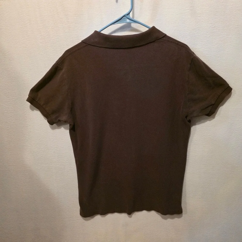 Polo Ralph Lauren Polo Shirt Mens M Brown Custom Fit Short Sleeve Cotton Pique